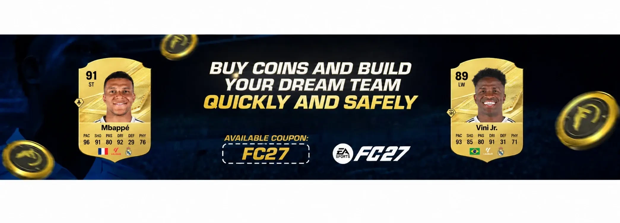 Buy EA FC 27 coins at Futshop with coupon FC27